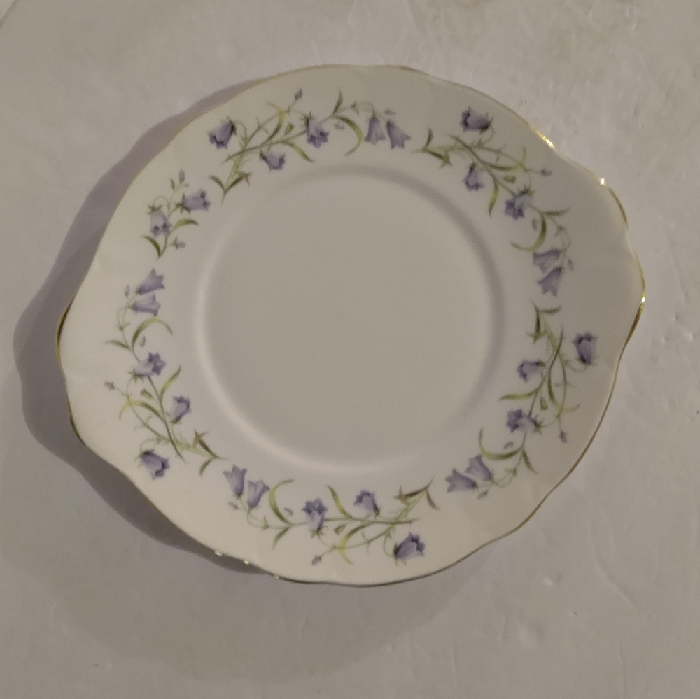 Vintage bone china Duchess Harebell cake sandwich serving plate bluebell…